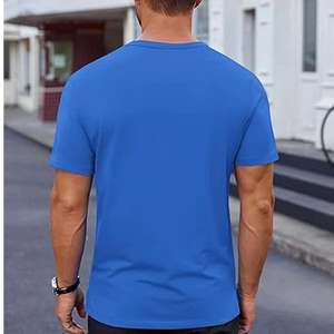 T-shirt de sport pour homme, coupe ajustée, séchage rapide, respirant, vêtements de sport pour la remise en forme, la course à pied, motif imprimé - Product Image 4