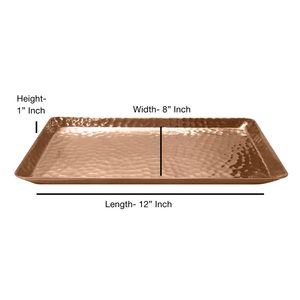 Bandeja rectangular de metal brillante chapada en oro, bandeja de metal para frutas con drenaje de agua y aceite, características sostenibles, bandejas para servir comida en bodas. - Product Image 5