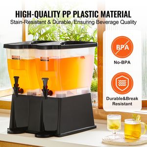 2 Dispenser di Bevande in Plastica da 3 Galloni con Rubinetto e Coperchio per Feste, Ideali per Servire Tè Freddo, Limonata, Succhi - Product Image 4
