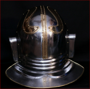 Casque romain médiéval antique avec visage d'homme, casque romain gaulois/de centurion - Product Image 3