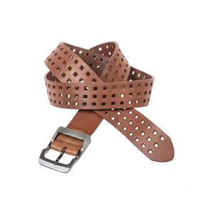 Colección de Moda BS INTERNATIONAL, Cinturón de Cuero Vacuno Genuino para Hombre, Diseño Vintage, Hebilla Cuadrada de Acero Sólido, Resistente - Product Image 6