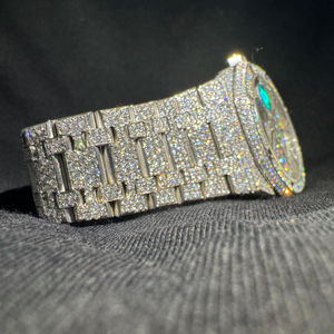 Reloj de Cuarzo con Diamantes Moissanite VVS, Cuadrado, de Lujo, Estilo Antiguo, Totalmente Automático, para Hombre, Personalizable, ODM/OEM, Envío desde EE. UU. y Reino Unido - Product Image 1