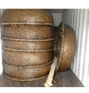 Bateau Coracle Rond en Bambou Vietnamien Fait Main, Artisanat en Osier pour Usage Fluvial et Maritime, Taille 200cm, Meilleur Prix pour la Vente en Gros - Product Image 5