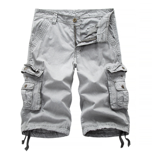 Wholesale Men's Cotton Chino Shorts Fashionable Knee-Length Summer Outdoor Wear with Solid Pattern Customizable OEM Service - Product Image 2