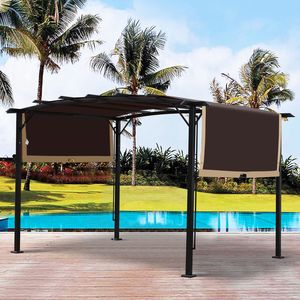 Telo di Ricambio Universale Marrone per Pergola Curva da Esterno 12x9 Piedi - Product Image 5
