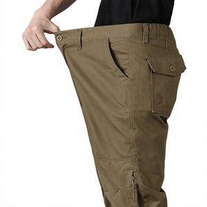 Pantalones cargo de algodón para hombre, pantalones de trabajo tácticos con múltiples bolsillos, pantalones de estilo utilitario con múltiples bolsillos para uso informal y ropa de calle - Product Image 4