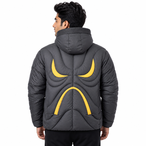 <b>Mens</b> Winter Puffer <b>Jacket</b> Windproof <b>Fleece</b> <b>Lined</b> Outdoor Sports <b>Jacket</b> Custom Gym Active Polyester/Cotton Front Logo - Product Image 3