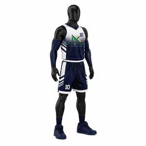 Conjunto de Uniforme de Baloncesto Personalizado para Hombre con Diseño de Chevron en Degradado, Jersey de Malla Sublimada, Pantalones Cortos, Ropa Deportiva de Equipo, Kit de Equipamiento para Juego, Venta OEM - Product Image 3