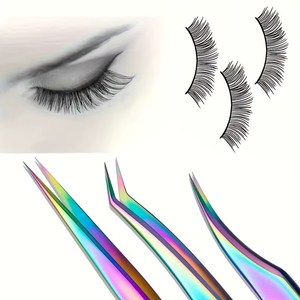 Juego de 3 Compases para Pestañas de Acero Inoxidable Personalizados con Caja, Kit de Herramientas de Maquillaje Multifuncional de Alta Precisión para Mujeres - Product Image 5