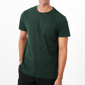 Custom Regular Fit Summer Men's <b>T</b>-<b>Shirt</b> with Pocket 100% Cotton Breathable & Quick Dry Short Sleeve Casual Tee - Product Image 1