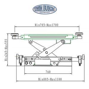 Jack senza assale per sollevatore a forbice TWSA-50U-G - Product Image 2