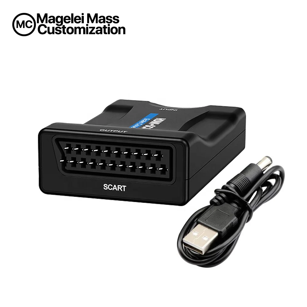 Заводская поставка 1080p Аудио Видео адаптер Scart К Hdmi преобразователю для Box Hdtv DVD