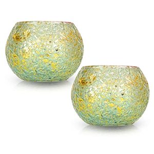 <b>Top</b> Six Glass Candle Holder Colorful Modern Theme Multi-Size Glass Mosaic Tealight Holder for Home Decoration - Product Image 2