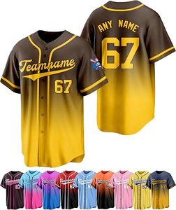 Camisetas de Béisbol Personalizadas con Franjas, Camisetas de Béisbol con Rayas, Camisetas de Béisbol Sublimadas al por Mayor para Hombre y Jóvenes - Product Image 2