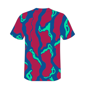 Maillot de baseball personnalisé pour homme, rouge, bleu, vert, camouflage, impression sublimée, polyester respirant, manches courtes, coupe classique - Product Image 3