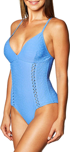 Traje de Baño de Una Pieza para Mujer, Transpirable, Antibacterial, con Logotipo Frontal Personalizable, Colores a Elección, para Playa, Piscina, Deportivo, Servicio OEM - Product Image 4