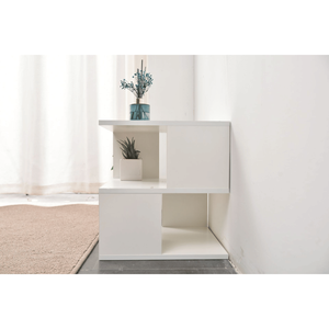 Libreria Bianca a 2 Ripiani Semplice ed Elegante, Pratica per Uso Domestico - Product Image 2