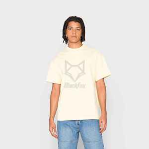 เสื้อยืดคอกลมแขนสั้นทรงปกติสำหรับผู้ชาย BlackFox พิมพ์ลายโลโก้ฟอยล์ สไตล์ลำลอง ผ้าคอตตอนเจอร์ซีย์ - Product Image 6