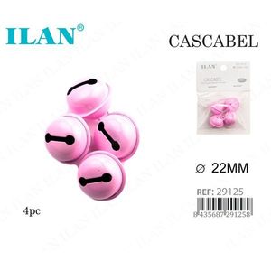 ILAN Cascabel 22Mm Rosa 4 Pezzi Per Perline Decorative - Product Image 1