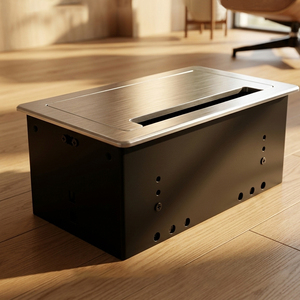 <span class=keywords><strong>Prise</strong></span> multimédia intégrée encastrable en alliage d'aluminium pour bureau avec <span class=keywords><strong>prise</strong></span> secteur, téléphone VoIP et double port audio VGA 3.5 - Product Image 5