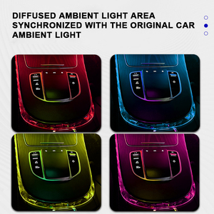 Gicoo Panneau lumineux LED d'ambiance pour l'intérieur de la voiture, double couche, en forme de brique de cristal, pour W213 W222 W205 X253 1994-2016 - Product Image 5