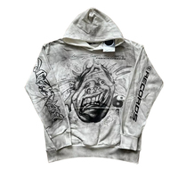 Sweat à capuche surdimensionné en coton 100% personnalisé OEM pour hommes et femmes, sweat à capuche uni, vente en gros