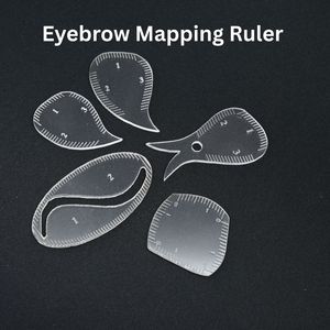 Juego de Reglas Transparentes de Acrílico para Mapeo de Cejas, Plantillas Transparentes para Mapeo de Cejas con Herramienta de Marcado para Microblading - Product Image 3