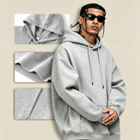 Ensemble sweat à capuche et pantalon de survêtement pour homme, de haute qualité, surdimensionné, épais, imprimé, pour l'hiver, avec logo personnalisé
