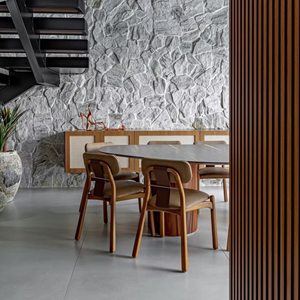 Juego de Comedor Minimalista de Lujo para Interiores de Hogar Moderno, Elegante Juego de Comedor de Madera con Estilo Neutral Suave - Product Image 2