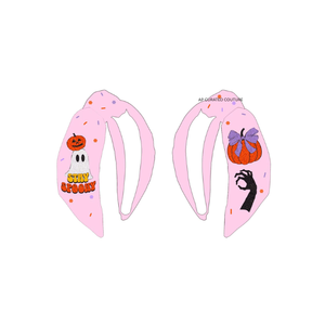 Serre-tête en tissu pour femme avec motif fantôme et chat perlé, idéal pour les fêtes à thème Halloween - Product Image 4