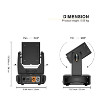 Projecteur laser mobile SHEHDS 6W avec contrôle DMX ILDA, animation RGB, lumière laser DJ pour solution d'éclairage de scène en boîte de nuit