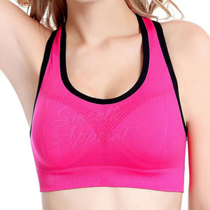 Breathable Lightweight Simple Women Sports Bra High for <b>Padded</b> Adjustable Straps Seamless Front Yoga <b>Running</b> Gym Fitness - Product Image 4