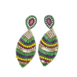 Pendientes colgantes de lentejuelas Mardi Gras, recién llegados, cuentas hechas a mano transfronterizas, oro, moda creativa para fiestas, estilo cristiano - Product Image 1