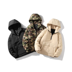 Chaqueta Vaquera Casual de Invierno para Hombre, Cuello Alto, Lona Impermeable, Resistente al Viento, Transpirable, Acolchada, Estilo Urbano - Product Image 4