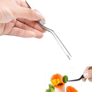 Chef Tweezer Premium Quality Multi <b>Titanium</b> Angle Tong Fine Tip Stainless Steel Lightweight Dishwasher Safe Customizable Color - Product Image 2