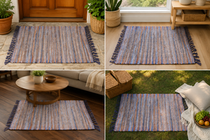 Tapis décoratifs en coton à motifs abstraits, antidérapants, écologiques et durables pour les intérieurs résidentiels - Product Image 2