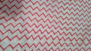 New Red Chevron Printed Poplin <b>Fabric</b> 58/60 Inch <b>Medium</b> Weight Woven Craft Cotton Material <b>Fabric</b> Hand Block Printed <b>Fabric</b> - Product Image 3