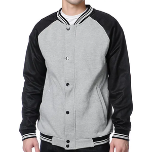 Vestes universitaires en laine sur mesure unisexes, vestes en cuir personnalisables avec manches de couleur au choix pour hommes - Product Image 1