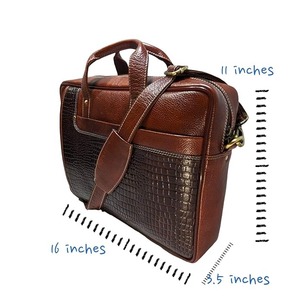 Sac messager en cuir de qualité supérieure, prix de gros, élégant sac à bandoulière pour homme, pour le travail au bureau, les voyages et les réunions d'affaires - Product Image 4