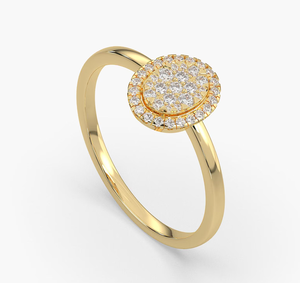 Bague de fiançailles solitaire vintage en or blanc 14 carats avec diamant de laboratoire certifié IGI, plaqué or, bijoux d'anniversaire - Product Image 4