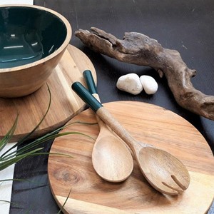 Modern Disposable Handcrafted Mango Acacia Wood Eco-Friendly Durable 8 Inch Dia <b>Salad</b> <b>Serving</b> <b>Bowls</b> for Home Use-the HANDICRAFT - Product Image 2
