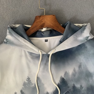 Sudaderas con Capucha Sublimadas de 330g para Fitness, Primavera, para Impresión, con Patrón Tejido, 100% Poliéster, para Hombre y Mujer - Product Image 3