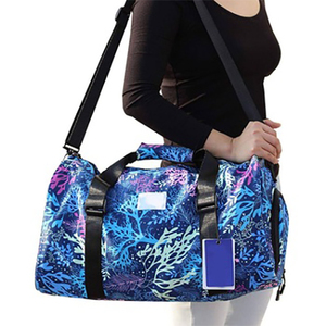 Bolsa de Viaje Unisex de Gran Capacidad, Bolsa de Gimnasio Tipo Weekender Color Bronceado Sólido con Correa Ajustable y Cierre - Product Image 4