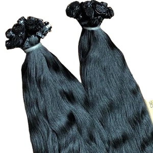 100% haute Remy vierge vietnamien en vrac Extensions de cheveux Double dessiné ondulé Piano couleur brut non traité tressage cheveux - Product Image 1