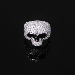 Anillo de Calavera Alienígena para Hombre, Plata 925, Diamante Moissanita, Anillo Gótico con Incrustaciones, Joyería Hip Hop, Anillo Ligero de Lujo - Product Image 6
