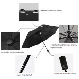 Promotion High Quality Portable Travel Outdoor Cheap Rain and <b>Windproof</b> 8 Bone Automatic 3 Collapsible <b>Umbrella</b> - Product Image 2