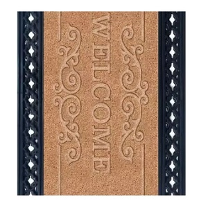 Fournisseur en gros États-Unis Canada Jucor Tapis de porte antidérapants en microfibre marron épais classiques/modernes/traditionnels pour extérieur - Product Image 1