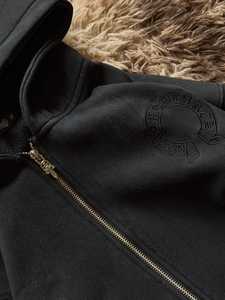 Sweat à capuche zippé surdimensionné pour homme en molleton délavé, style streetwear hiver - Product Image 4
