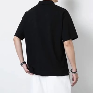 Chemises Polo Casual pour Hommes à Manches Courtes avec Poche, T-shirts à Col Revers, Tops Amples et Respirants, Patchwork, Mode Masculine, T-shirts Oversize - Product Image 3