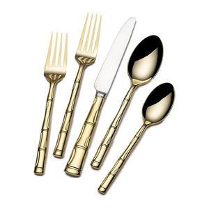 Ensemble de couverts en acier inoxydable martelé de luxe minimaliste avec motif de fruits, collection de salle à manger moderne en stock - Product Image 2